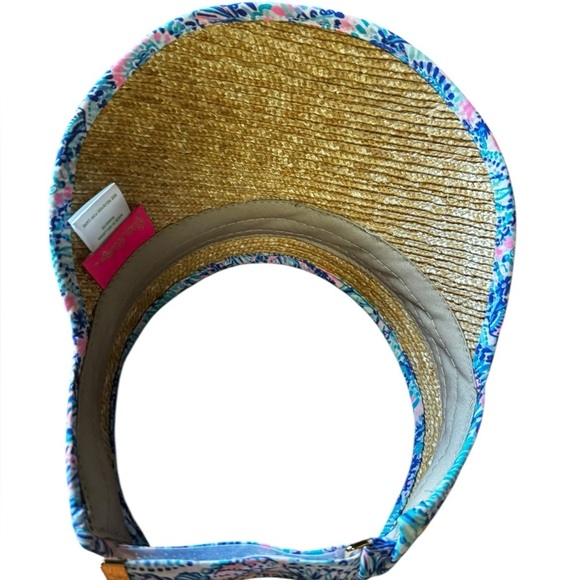 Lilly Pulitzer straw visor adjustable like new - Picture 4 of 5